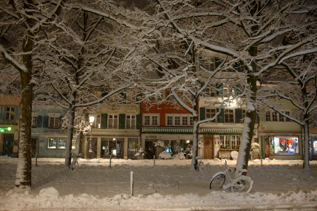 Graben Winterthur im Schnee
